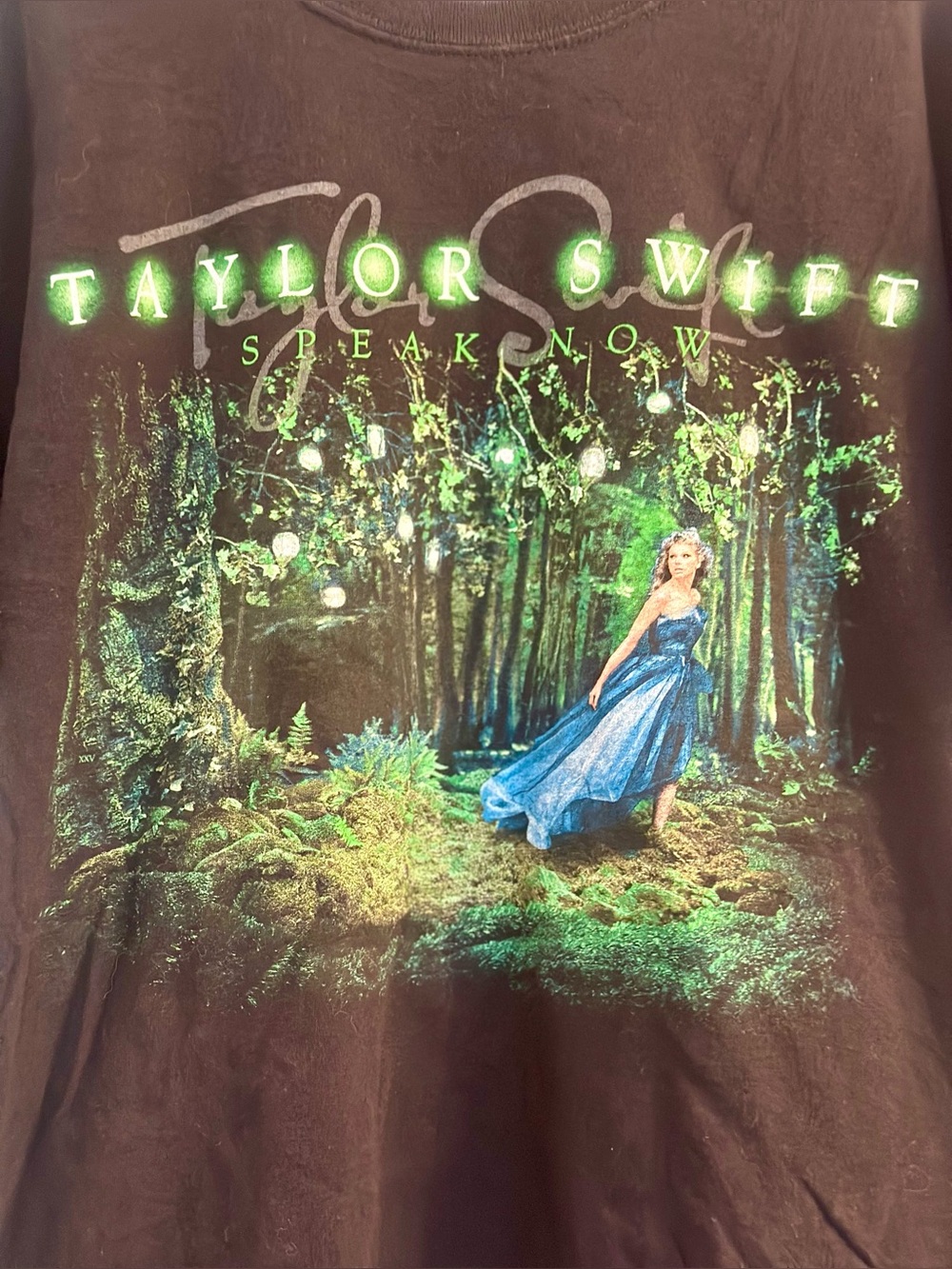 Taylor Swift "Speak Now" 2011 World Tour Double Sided Graphic T-Shirt Large